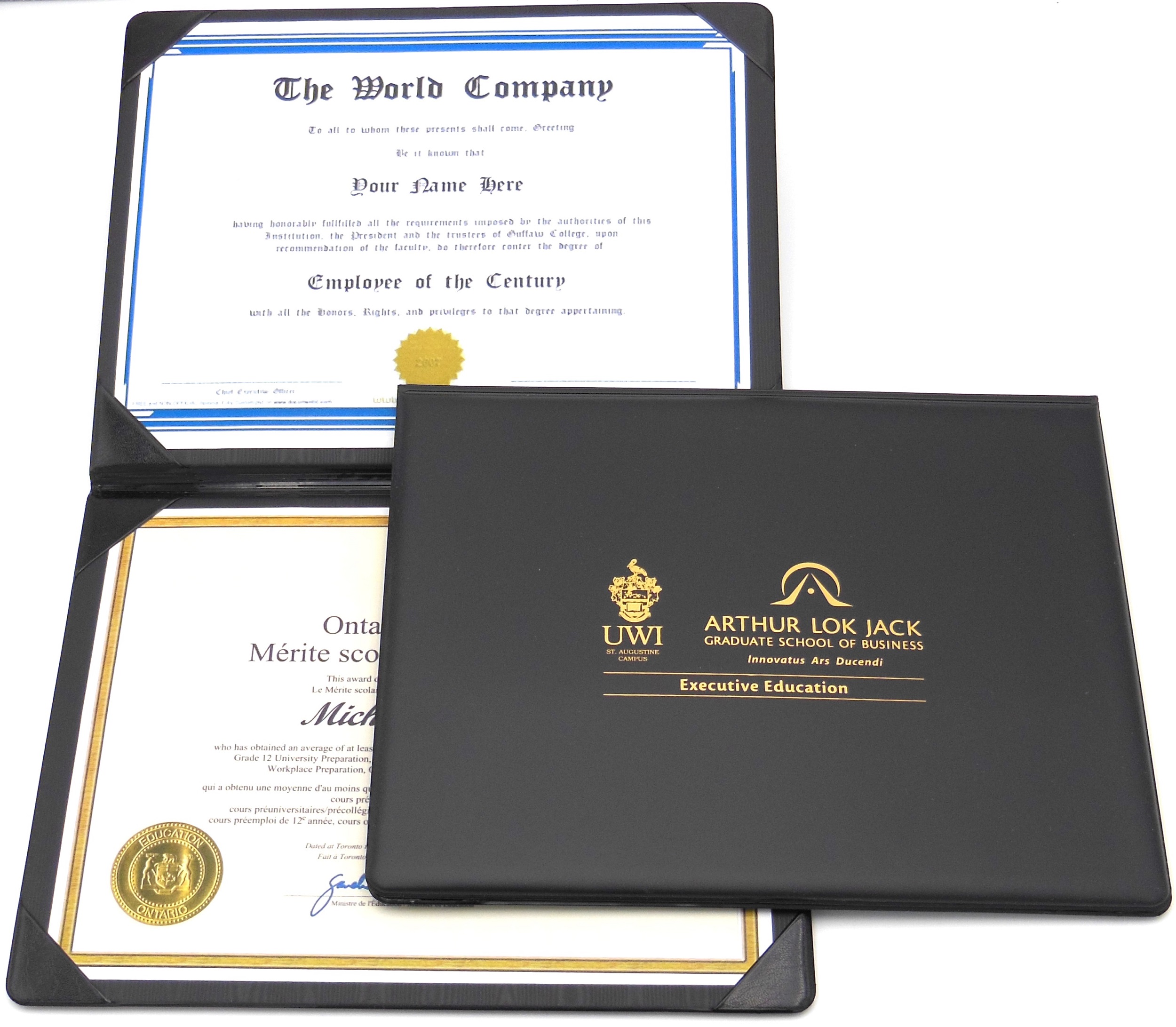 Promotional Padded Double Certificate Holder